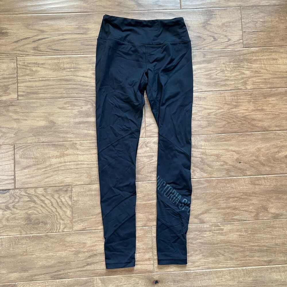 Victoria Sport Knockout By Victoria's Secret Tight Size S Black Spell Out